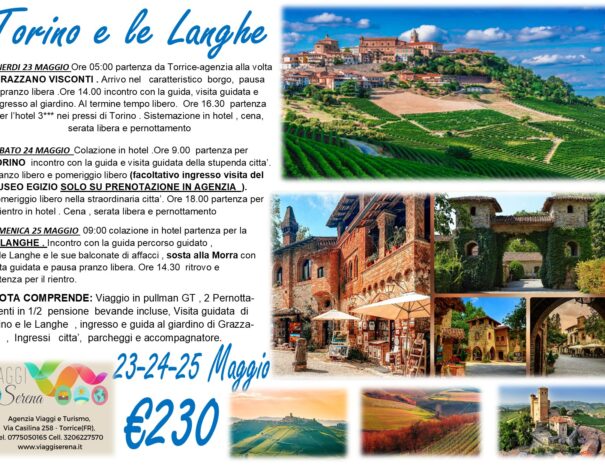 torino le langhe maggio 2025