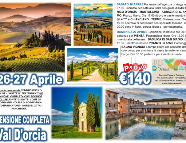 toscana 26-27 aprile 2025