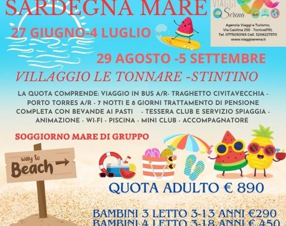 LE TONNARE 27 GIUGNO - 29 AGOSTO