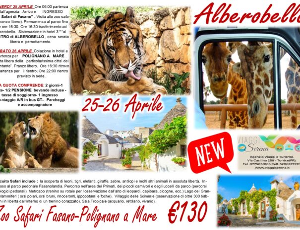 ZOO SAFARI 25 APRILE 2025
