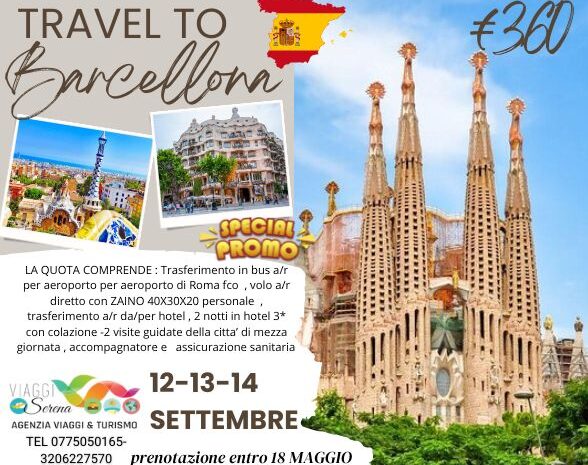 BARCELLONA 12-13-14 SETTEMBRE 2026