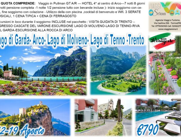 SETTIMANA MONTAGNA ARCO FERRAGOSTO 2026