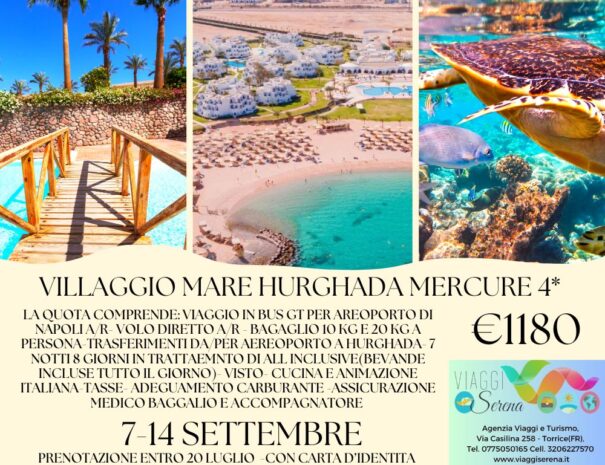 VILLAGGIO HURGHADA 7 SETTEMBRE 2026