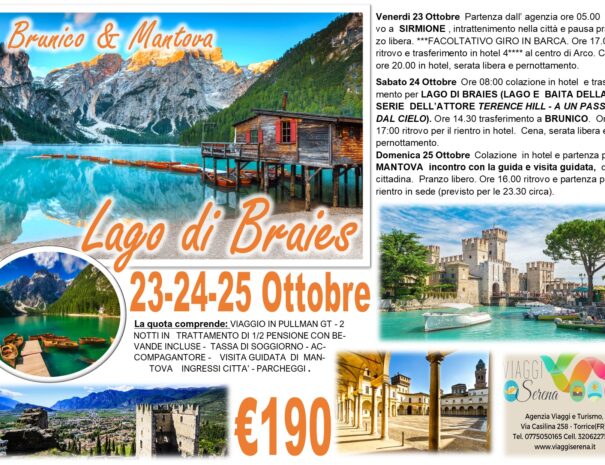 ARCO lago di braies 23-25 ottobre 2026