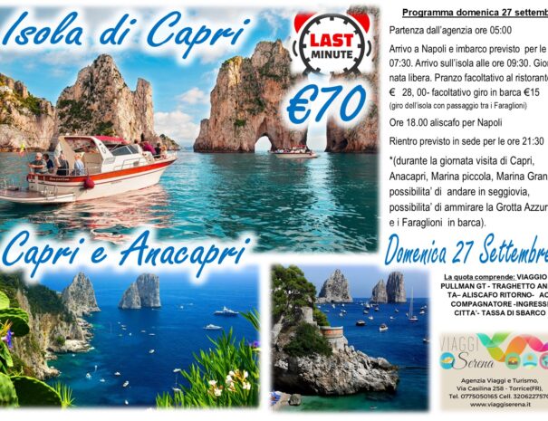 ISOLA DI CAPRI 27 SETTEMBRE 2026