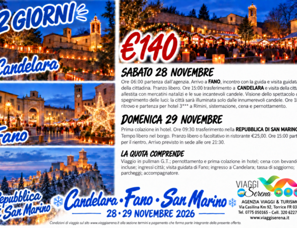 candelara fano 28-29 novembre 2026