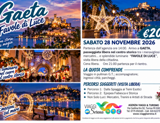 luminarie gaeta 28 novembre 2026