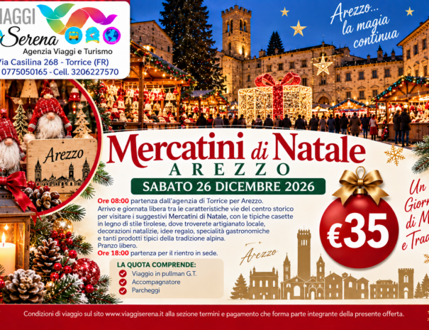 mercatini arezzo 26 dicembre 2026