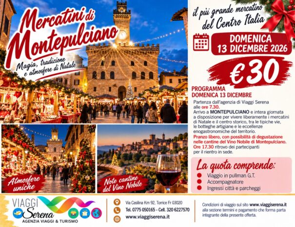 mercatini montepulciano 13 dicembre 2026