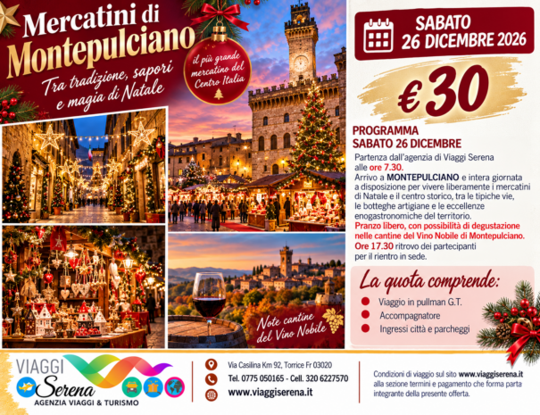 mercatini montepulciano 26 dicembre 2026