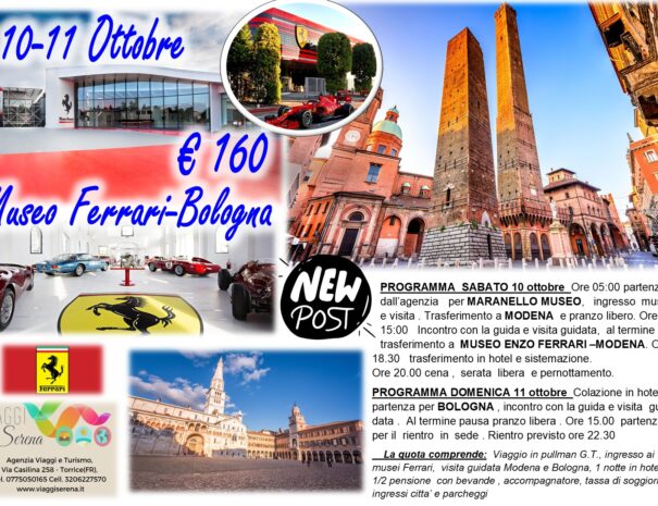 museo ferrari bologna modena 10-11 ottobre 2026
