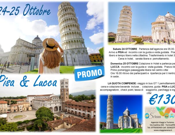 pisa e lucca 24-25 OTTOBRE 2026