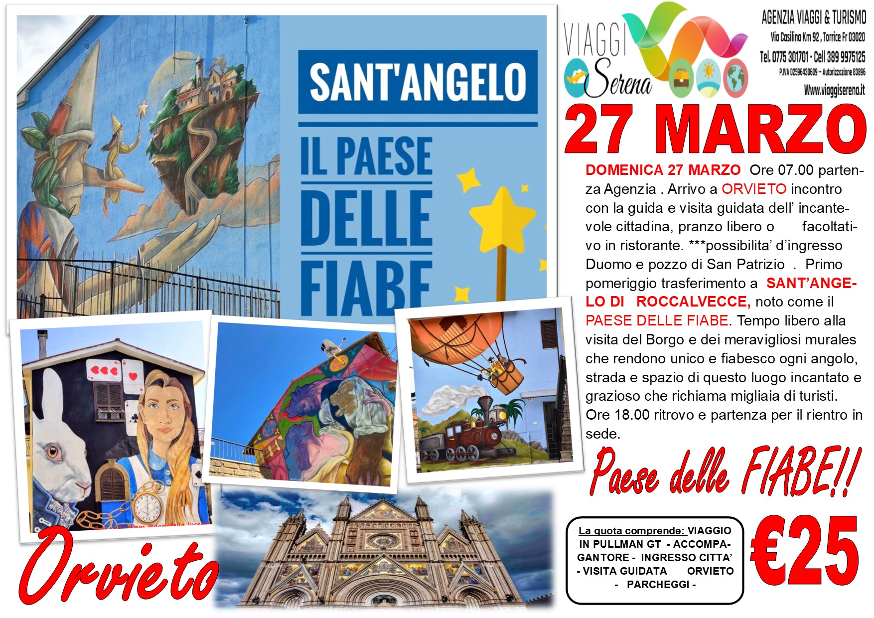 Viaggi di Gruppo: Orvieto & Sant’Angelo di Roccalvecce 27 Marzo €25,00