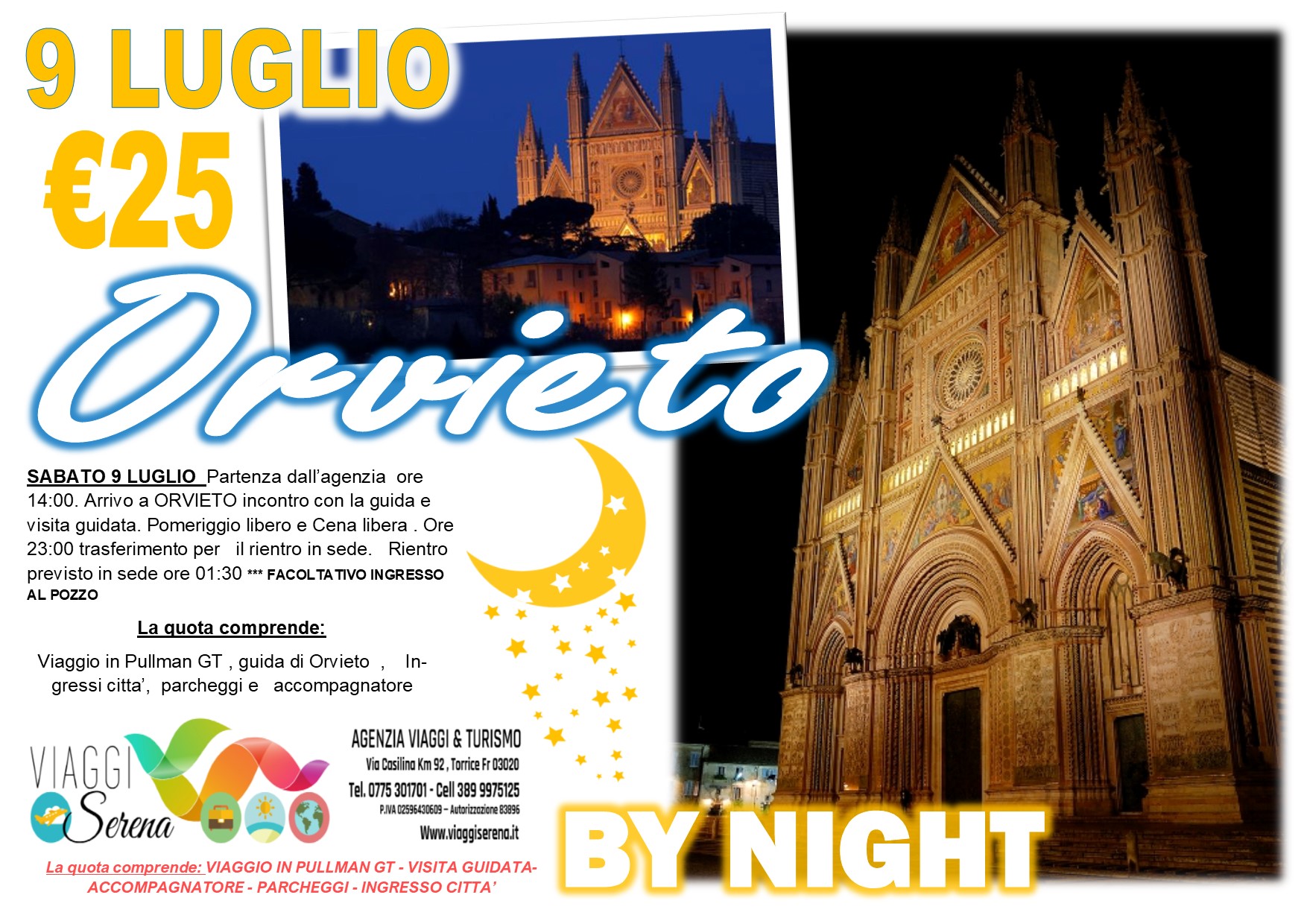 Viaggi di Gruppo: Orvieto by night 9 Luglio €25,00