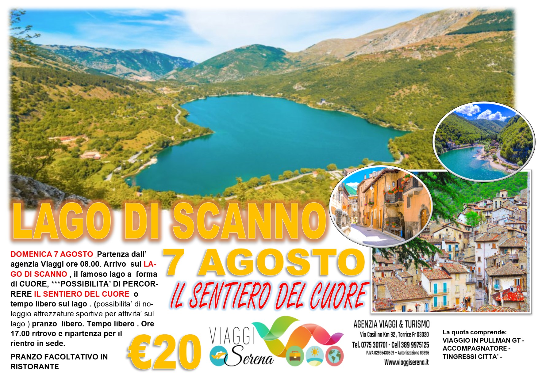 Viaggi di Gruppo: Lago di Scanno “il sentiero del Cuore” 7 Agosto €20,00