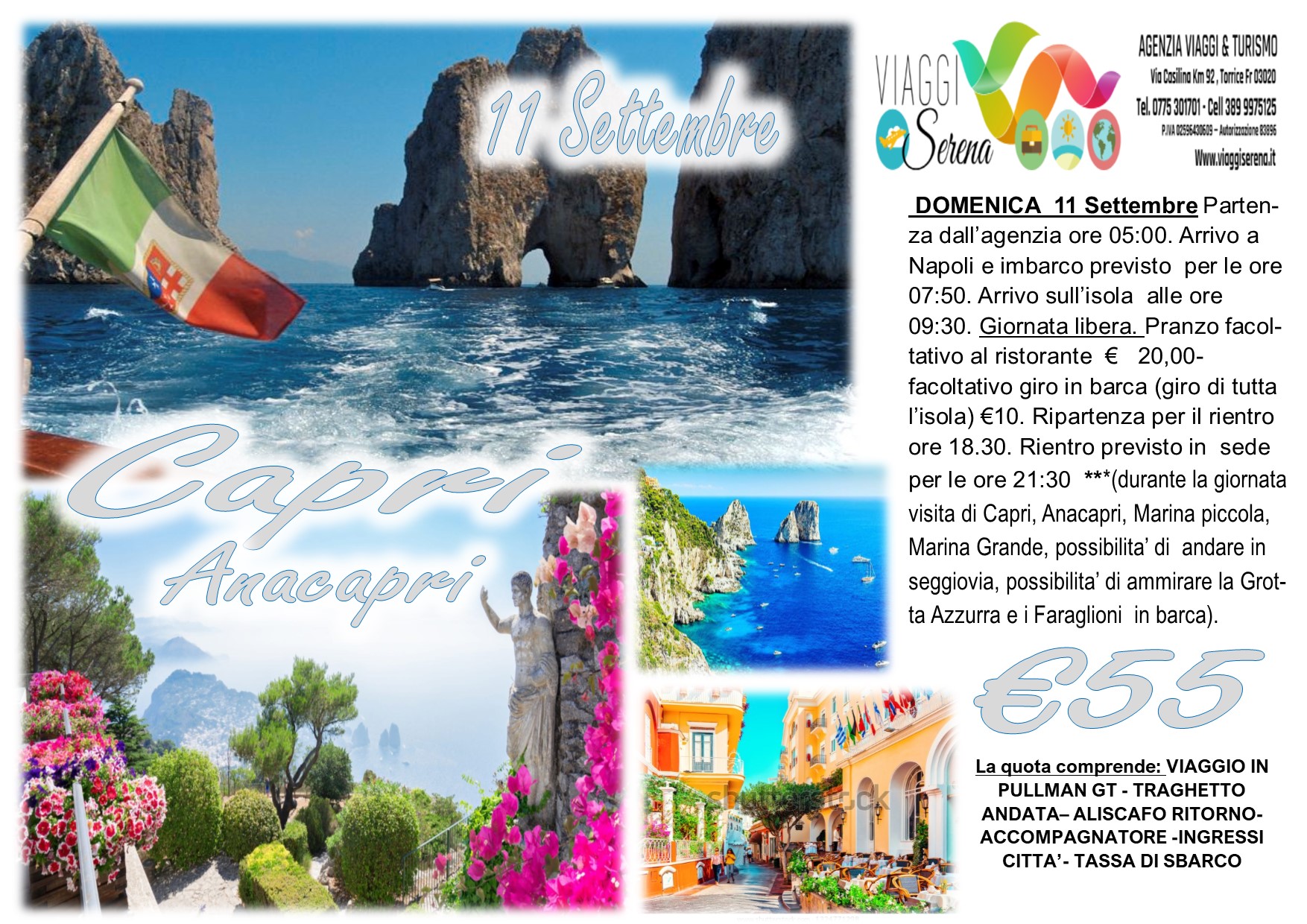 Viaggi di Gruppo: Capri & Anacapri 11 Settembre € 55,00