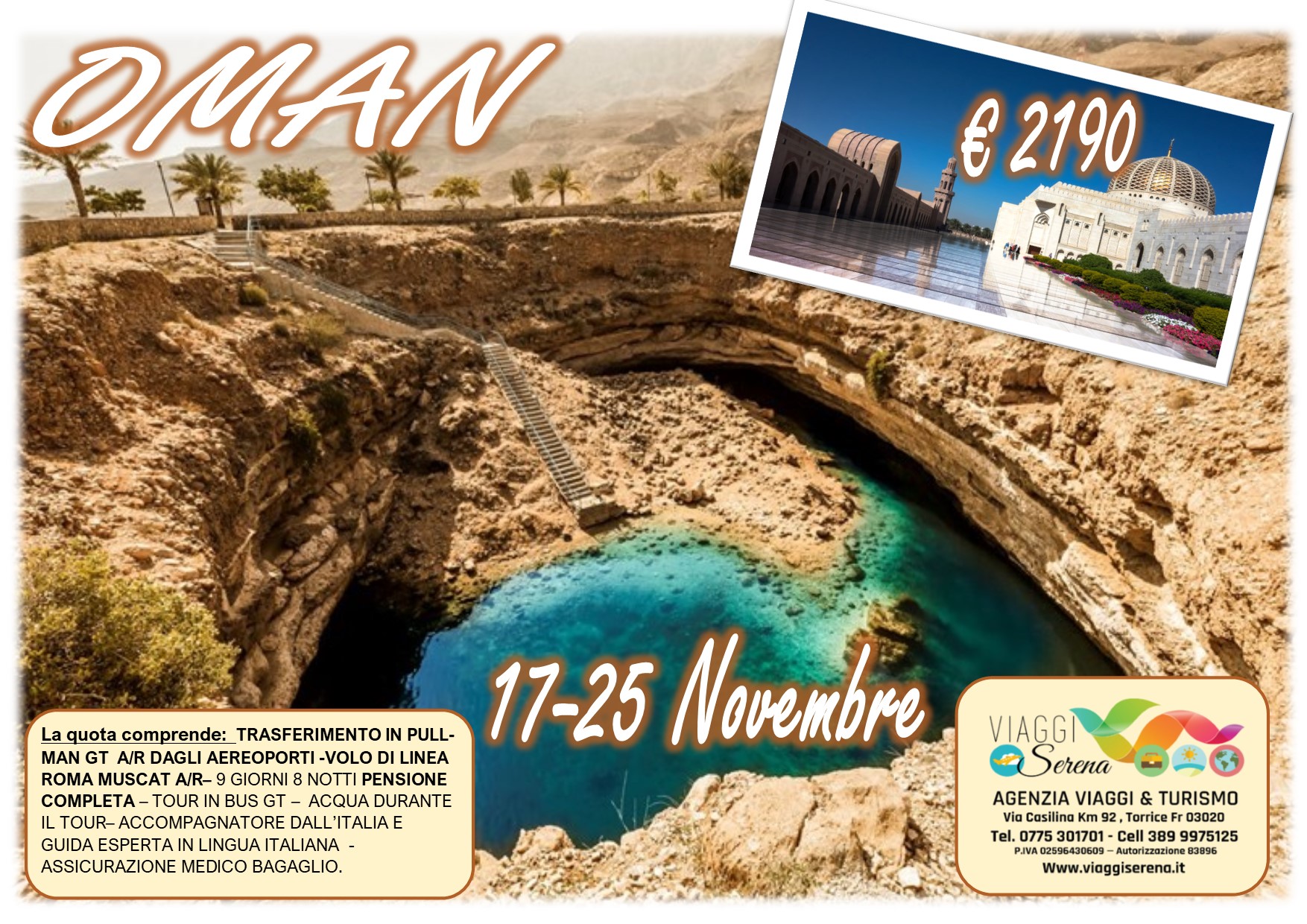 Viaggi di Gruppo: Esclusivo Tour OMAN  17-25 Novembre “9 giorni 8 notti” € 2190,00
