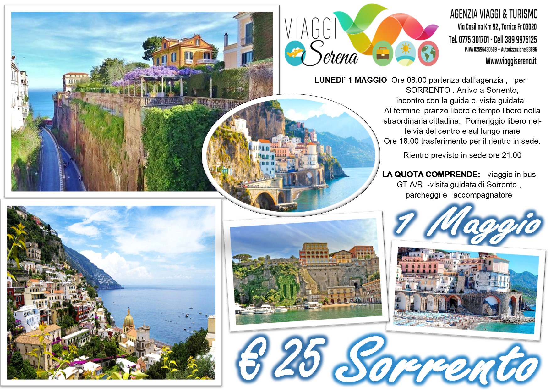 Viaggi di Gruppo: Sorrento 1 Maggio € 20,00