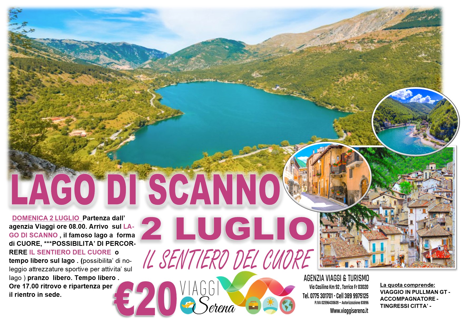 Viaggi di Gruppo: Lago di Scanno “Sentiero del Cuore” 2 Luglio € 20,00