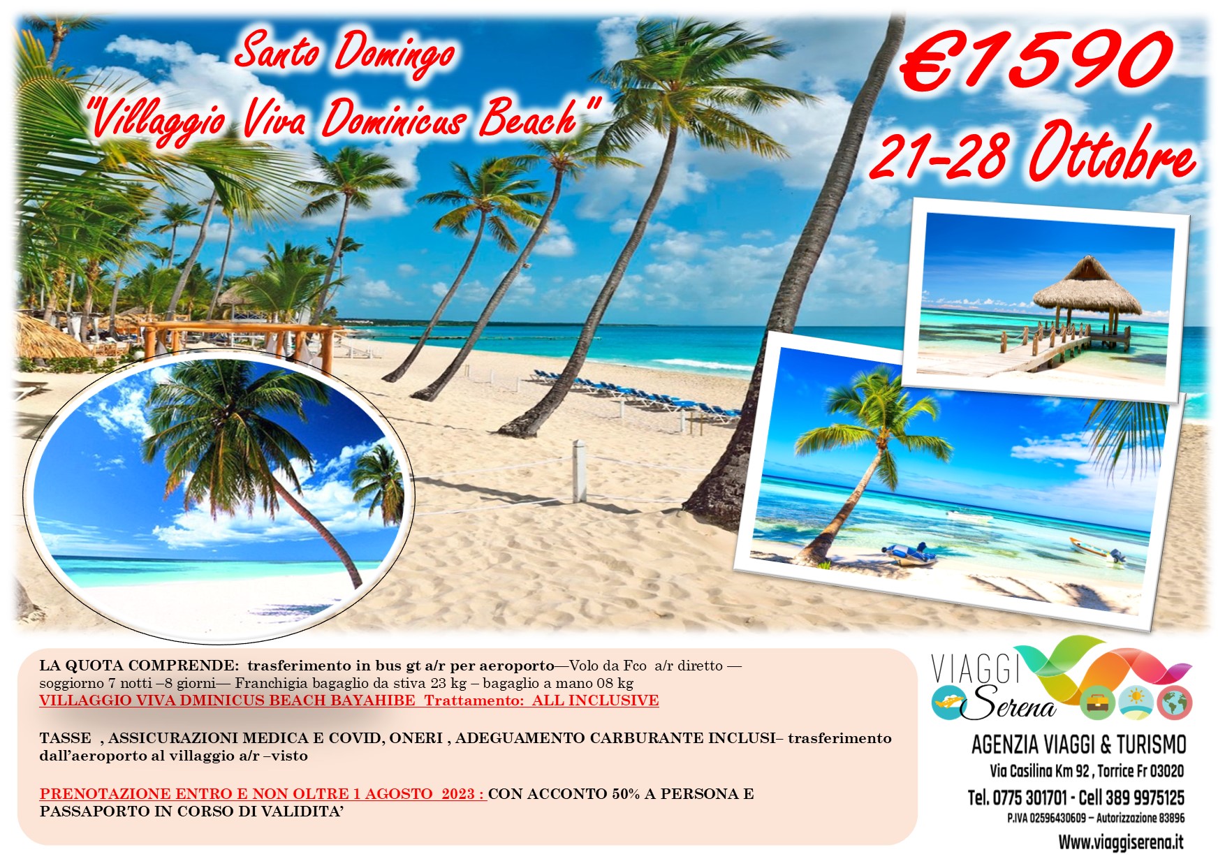 Viaggi di Gruppo: Santo Domingo “Viva Dominicus Beach” 21-28 Ottobre € 1590,00